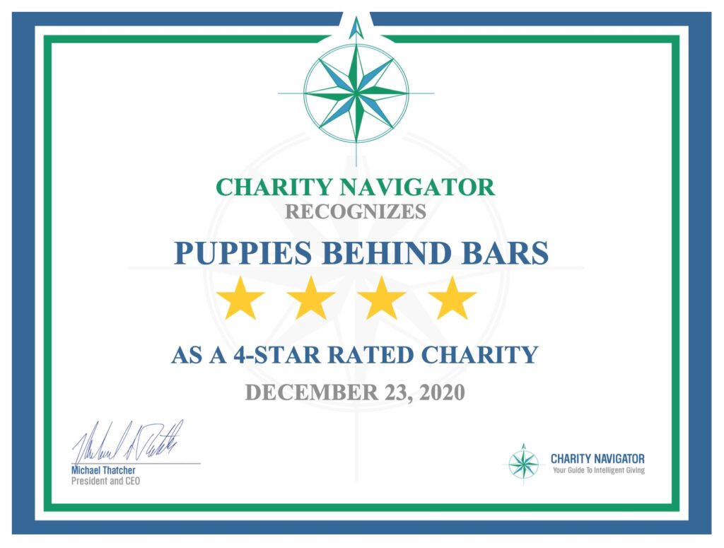 PBB 4-Star Certificate from Charity Navigator